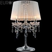 Настольная лампа хрустальная Eurosvet 2045/3T хром/белый настольная лампа