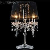 Настольная лампа хрустальная Eurosvet 2045/3T хром/черный настольная лампа